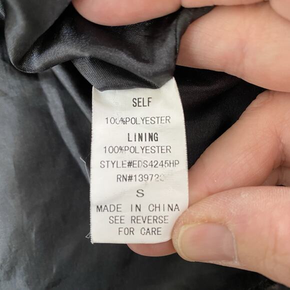 Akira Chicago Skirt Sz S Black Burnout Chiffon Lined Pleated Flare Lightweight - Picture 9 of 10